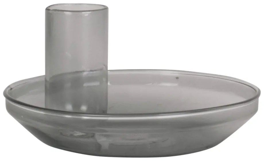 Sivý sklenený svietnik PT LIVING Tub