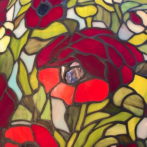 Lampa tiffany stolová POPPY 80*Ø50
