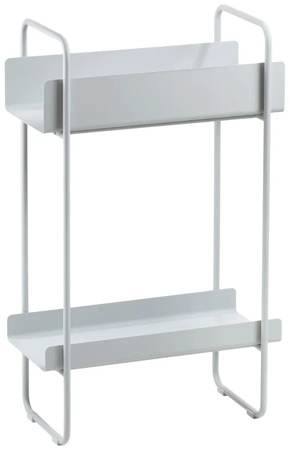 Svetlosivý kovový konzolový stolík 24x48 cm A-Console - Zone