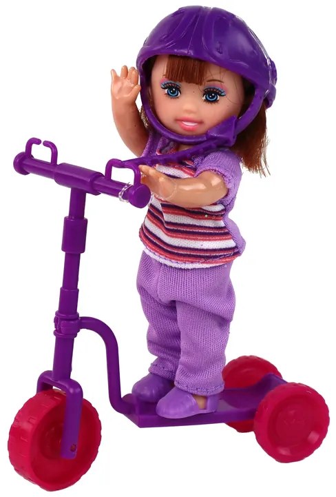 Lean Toys Bábika Lucy na skateboarde a malou bábikou