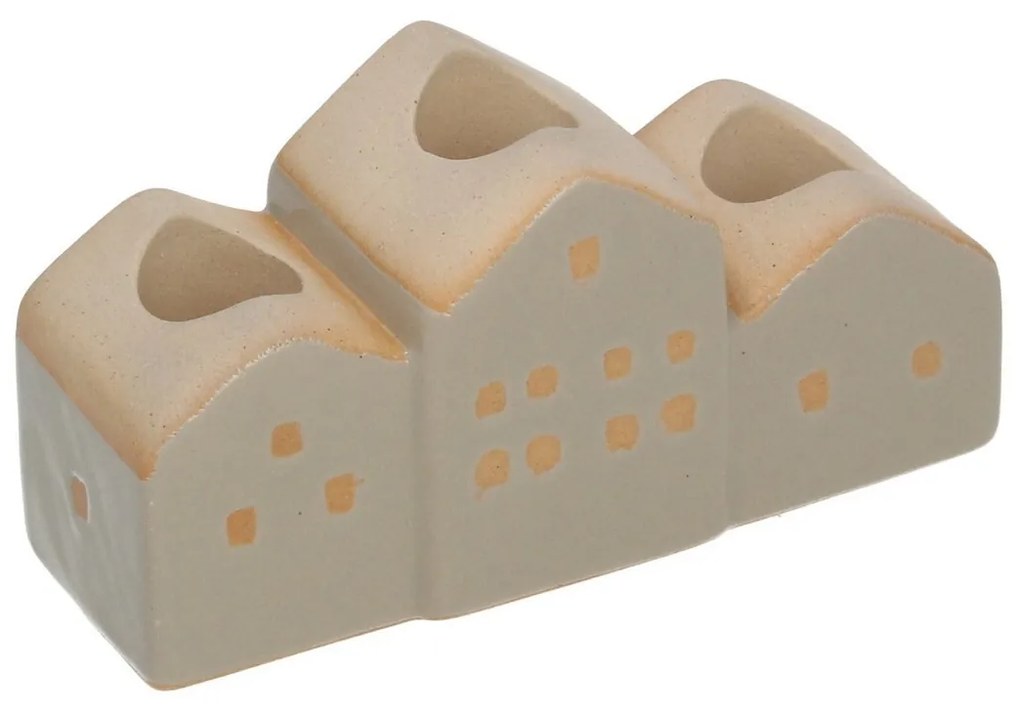 Svietnik Hauses 13x5x7cm beige