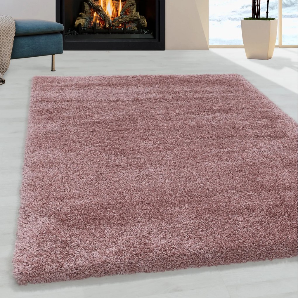 Ayyildiz koberce Kusový koberec Fluffy Shaggy 3500 rose - 60x110 cm