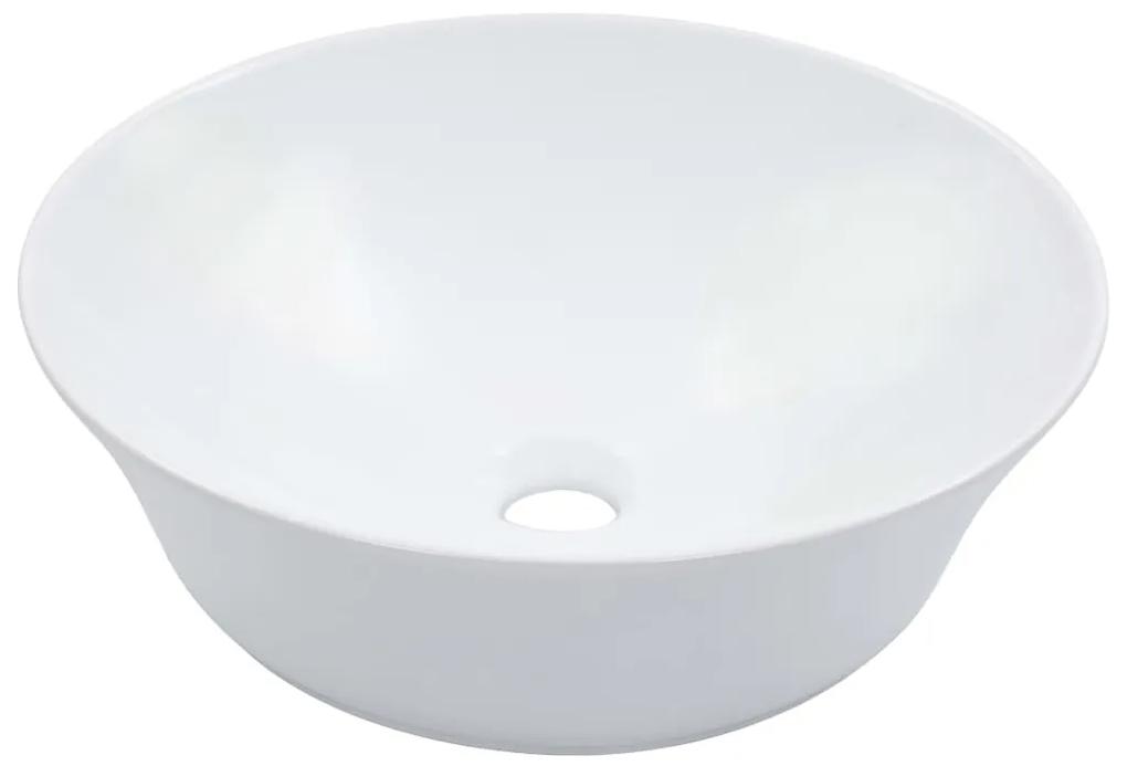 vidaXL Umývadlo biele 41x12,5 cm keramické
