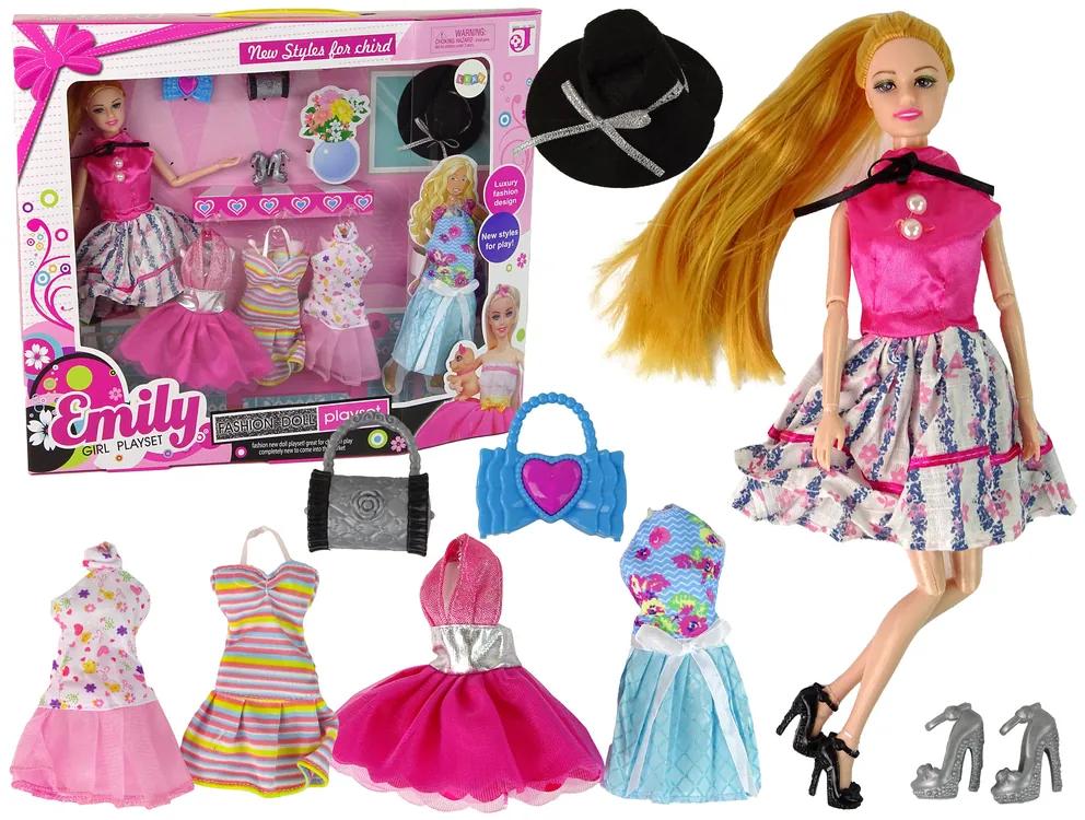 Lean Toys Súprava bábiky Emily s oblečením