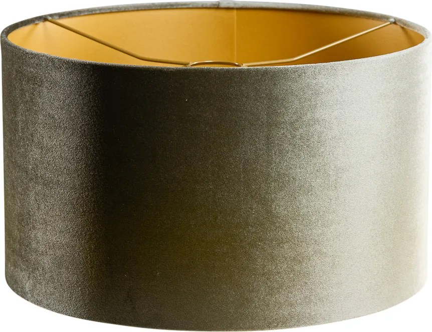 Zamatový tienidlo zelené so zlatým vnútorným 35/35/20