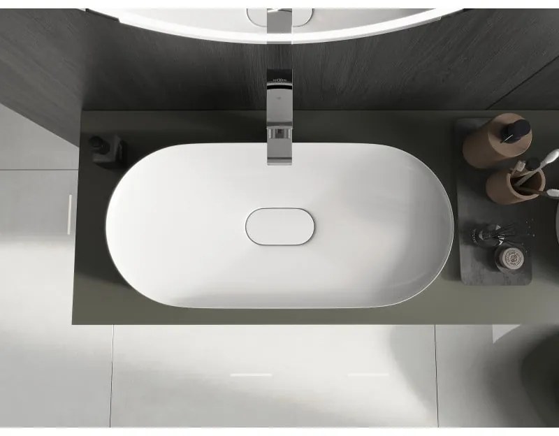 Mexen Sofia, umývadlo na dosku z konglomerátu 70 x 35 cm, biela, 23067001