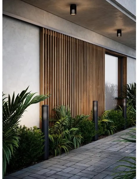 Nordlux - Vonkajšie stropné svietidlo ALUDRA 1xE27/15W/230V čierna