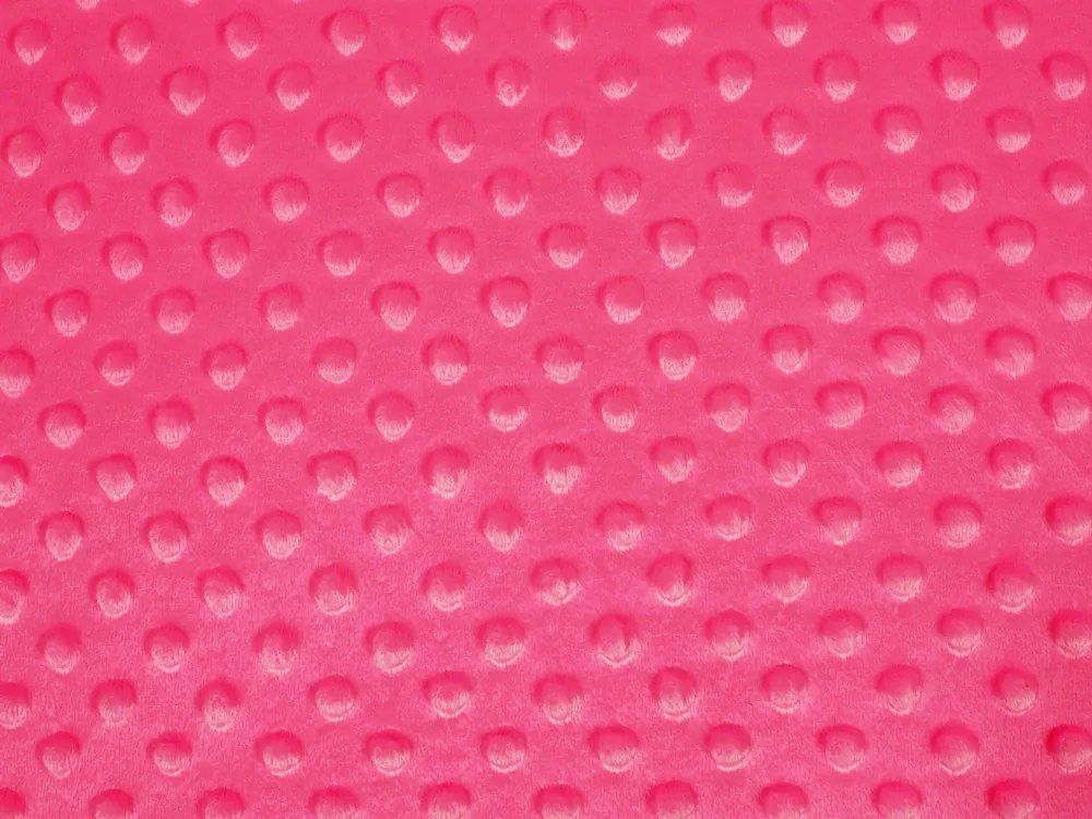 Biante Hrejivé posteľné obliečky Minky 3D bodky MKP-009 Fuchsiové Predĺžené 140x220 a 70x90 cm