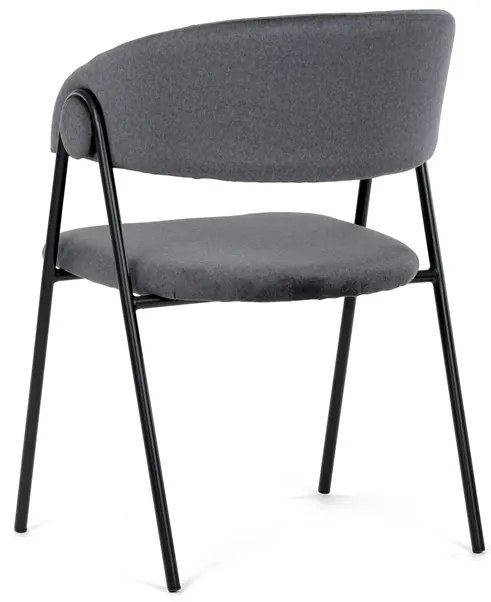 Autronic BONTEC Jedálenská stolička, šedá, zamatová látka, DCL-X7130 GREY2 Farba: Šedá