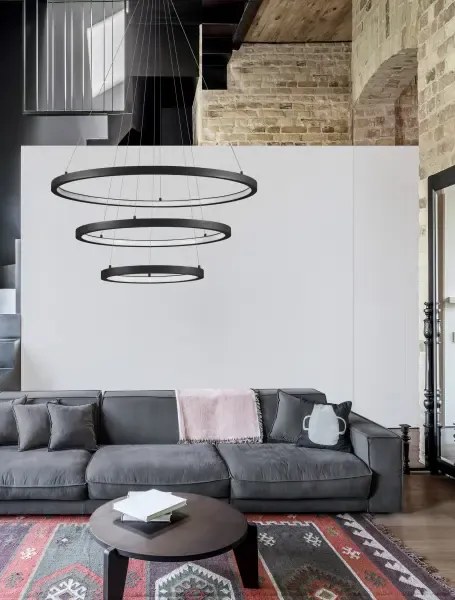 LED luster Empatia 180 čierne