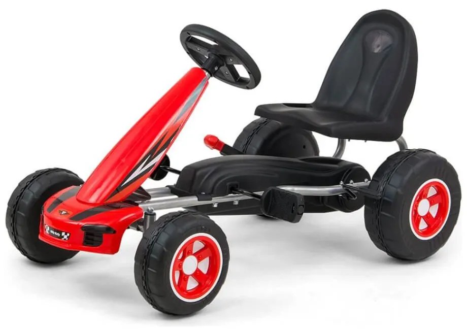 Detská šliapacia motokára Go-kart Viper červená