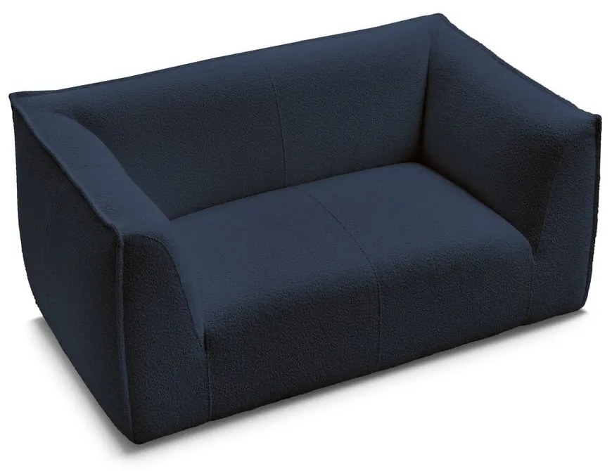 Tmavomodrá pohovka z textílie buklé 170 cm Giorgia – Bobochic Paris