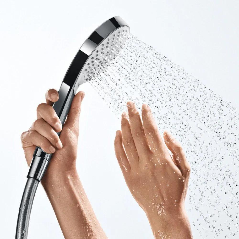 HANSGROHE Croma Select S ručná sprcha Multi 3jet EcoSmart, priemer 110 mm, biela/chróm, 26801400