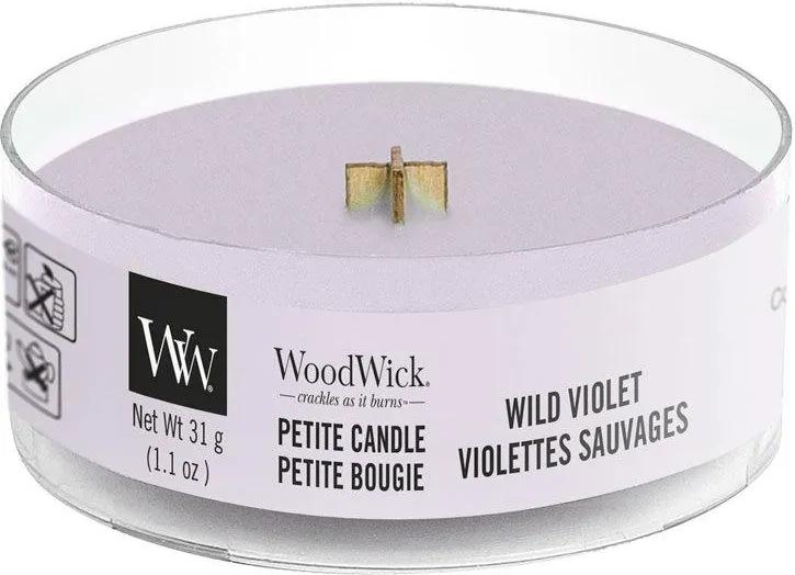 WoodWick Vonná sviečka WoodWick Petite - Wild Violet 31 g