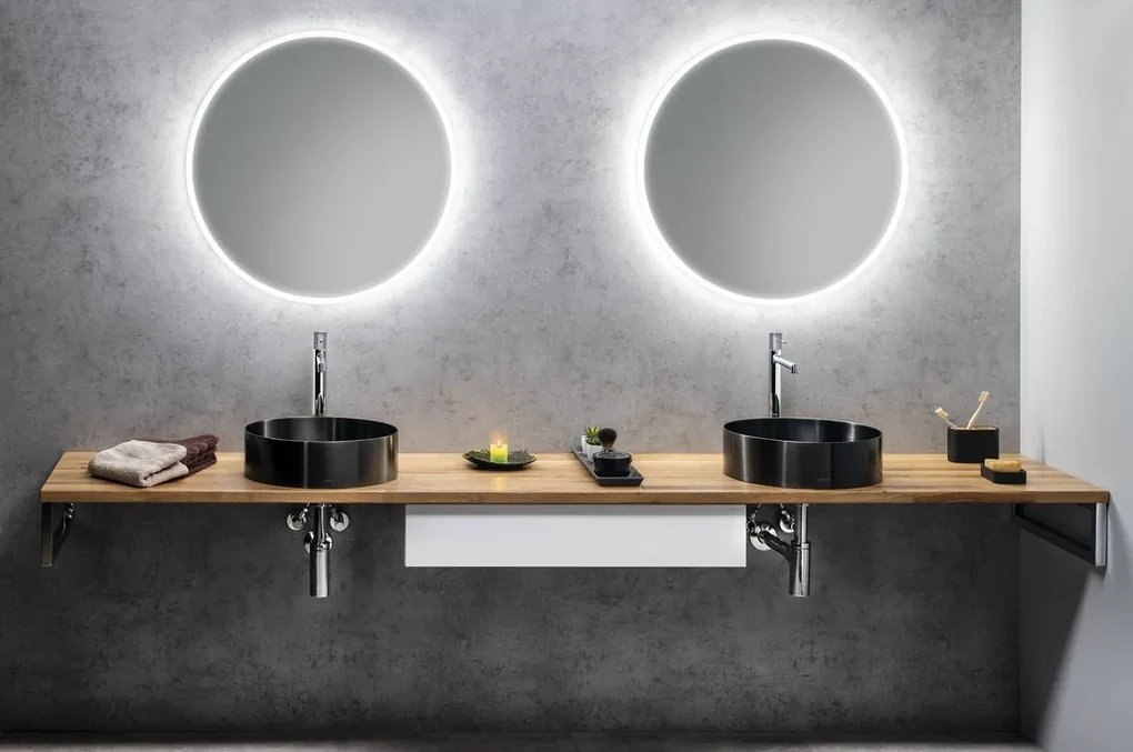 Sapho Sapho, VISO guľaté zrkadlo s LED osvetlením, ø 90cm, VS090