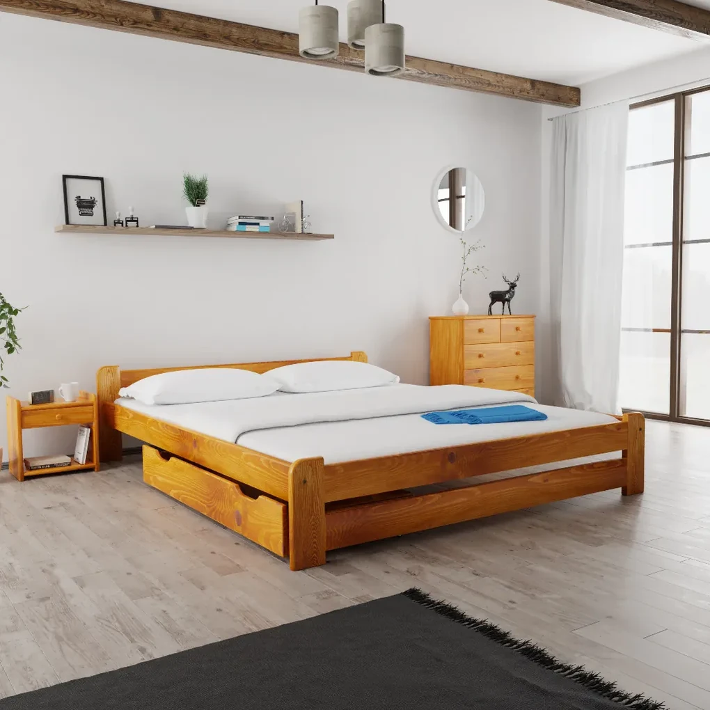 Úložný box pod posteľ 98 cm, jelša