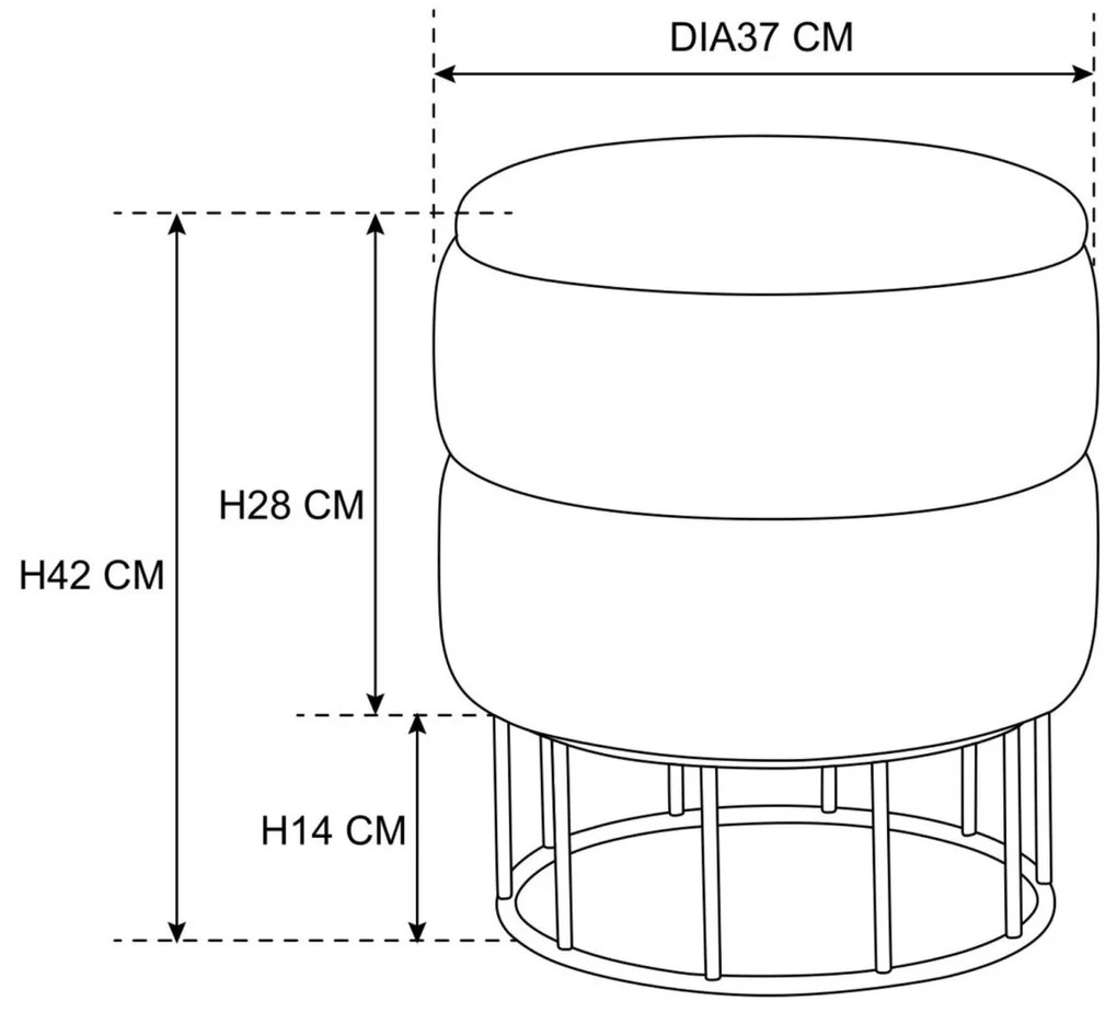 Taburet ELZA zamat zelený