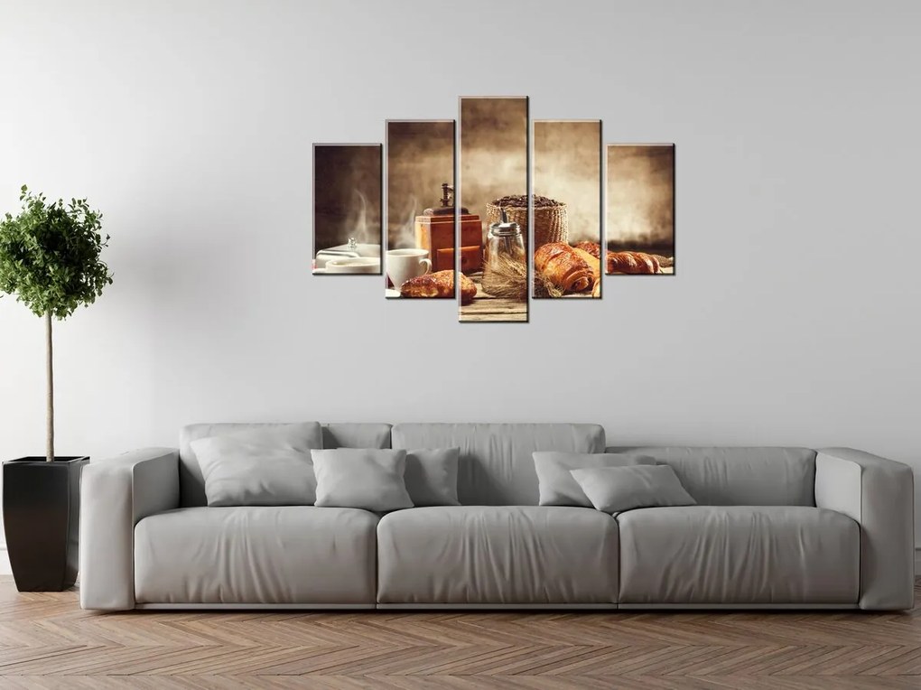 Gario Obraz na plátne Chutné raňajky - 5 dielny Rozmery: 100 x 63 cm