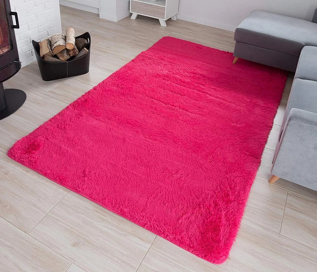 Plyšový koberec TOP - TMAVO RUŽOVÝ