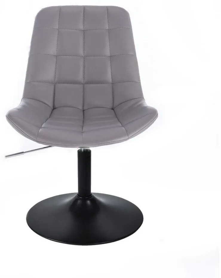 LuxuryForm DESIGN Stolička PARIS na čiernom tanieri - šedá