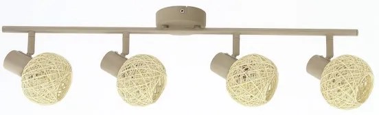 Bodové svietidlo DEX 4xE14/10W/230V béžová/krémová