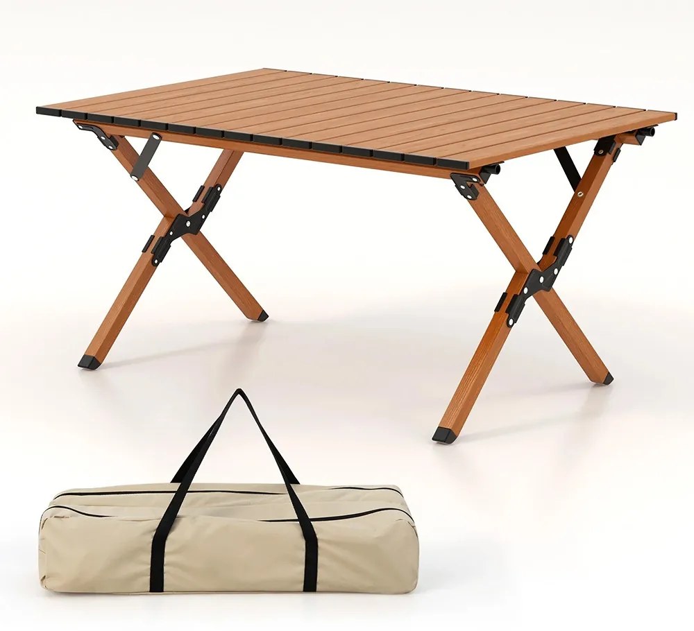 Hliníkový skladací campingový stôl s taškou