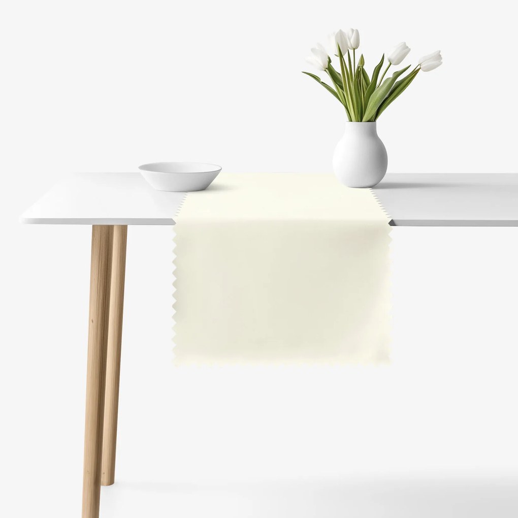 Goldea behúň na stôl teflónový - smotanový 50x180 cm