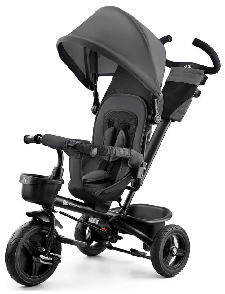 KINDERKRAFT - Detská trojkolka AVEO šedá