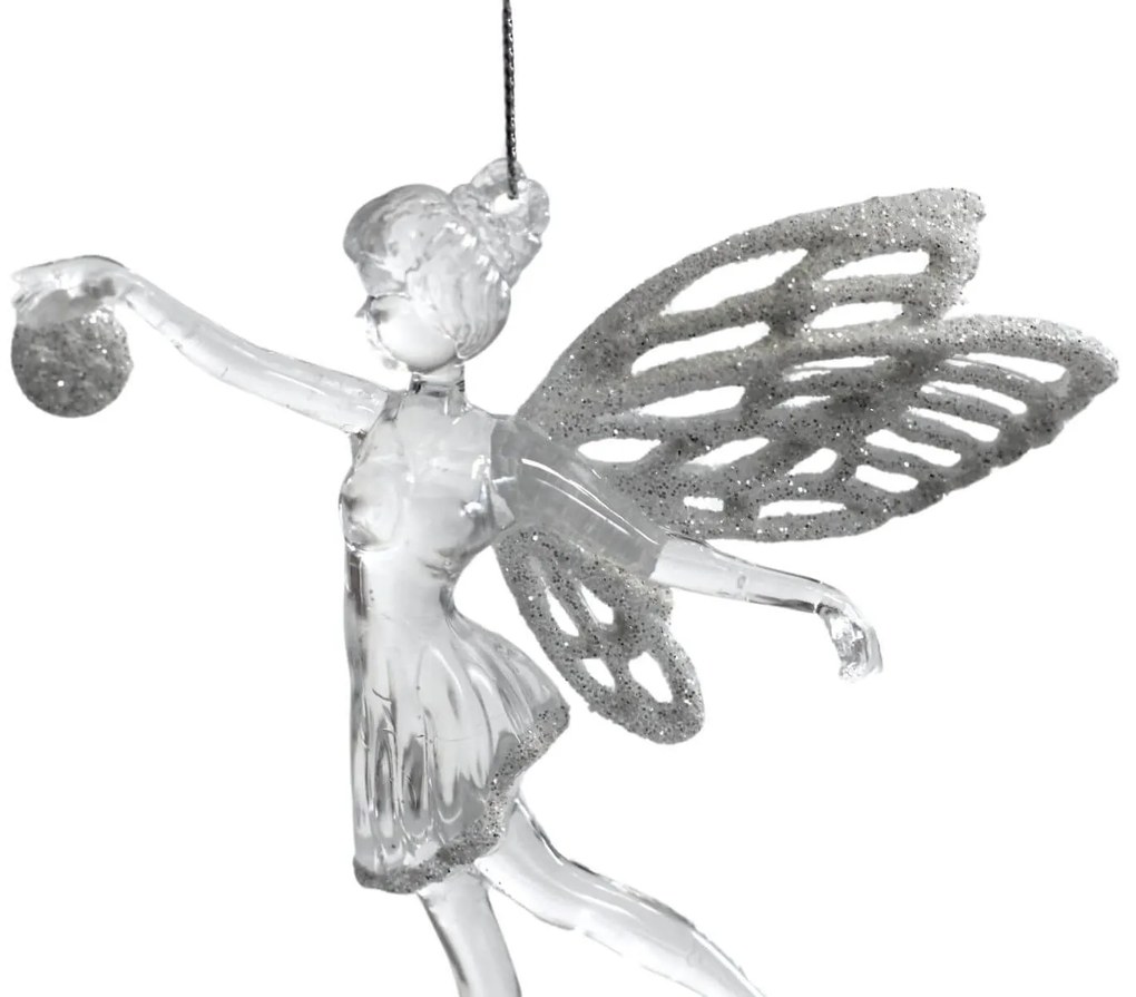 EWALDS Biele vianočné ozdoby víly 2-set