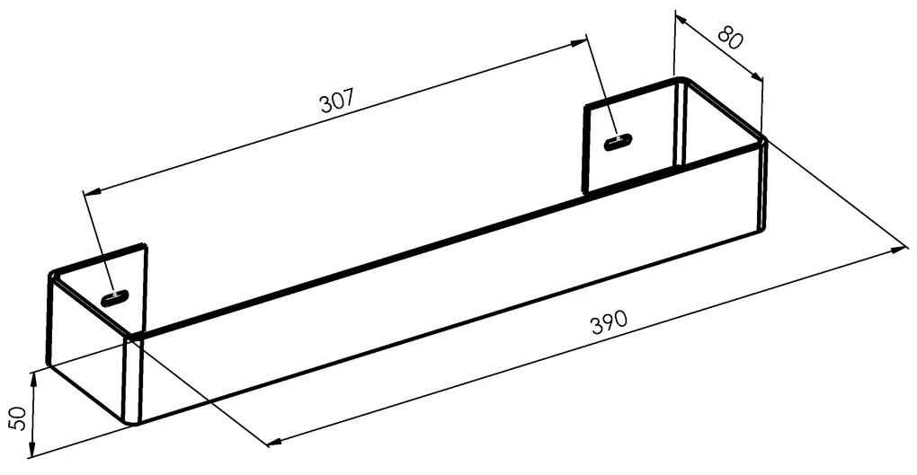 Sapho Sapho, TABELLA držiak uterákov 390 mm, biela mat, MI390W