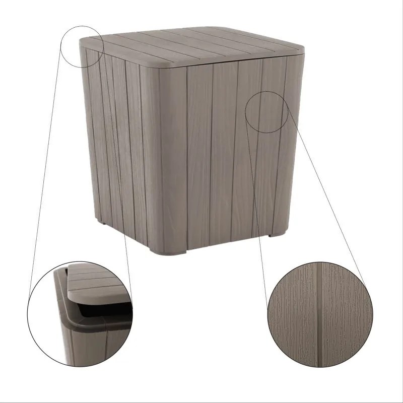 Kondela Záhradný úložný box/príručný stolík, sivá, IBLIS