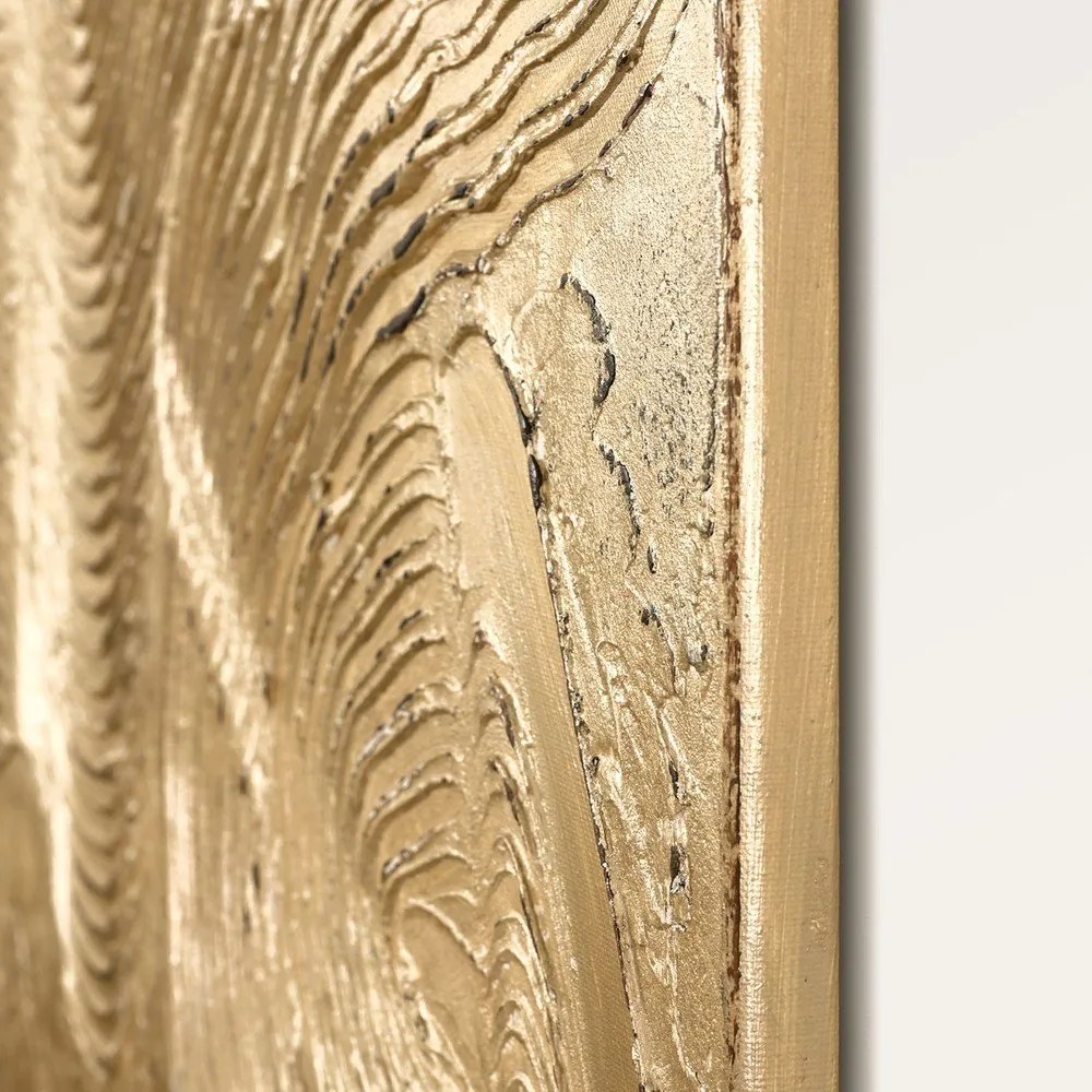 Ručne maľovaný obraz 88x118 cm Metallic Champagne – Malerifabrikken