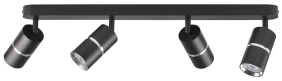 Bodové svietidlo BAMBOO 4xGU10/10W/230V čierna