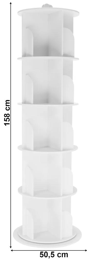 Otočný regál Erion Typ 2 - biela