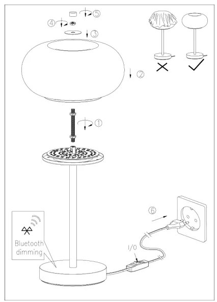 Eglo 98658 - LED RGB Stmievateľná stolná lampa OPTICA-C LED/16W/230V