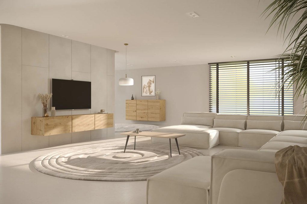 Závesný TV stolík Dallas 160 cm dub Artisan