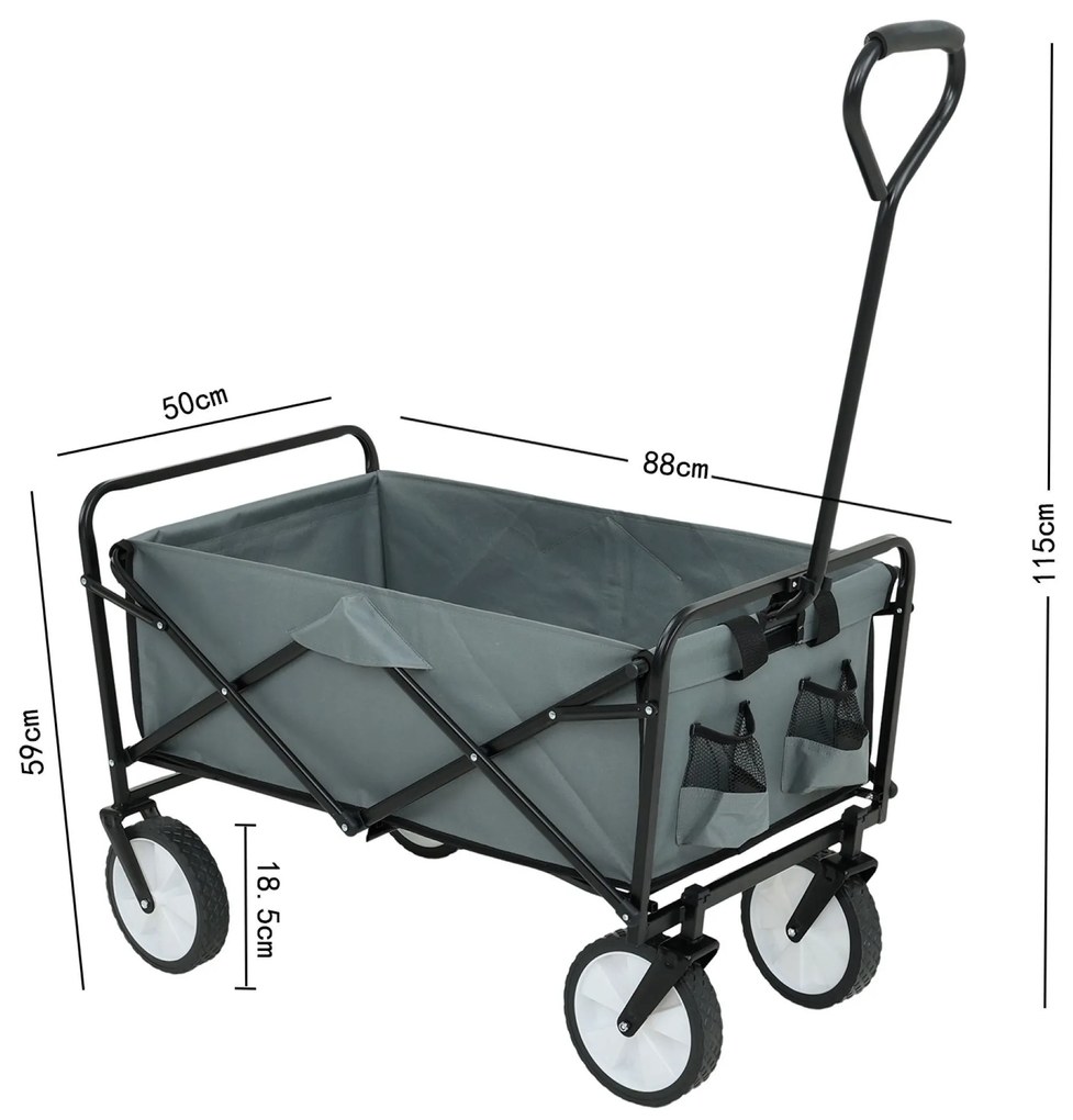 Záhradný vozík TYRS 145L sivý