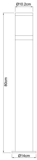 GLOBO 32016 - Vonkajšia lampa XELOO 1xE27/60W/230V IP44