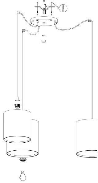 Eglo 43403 - Luster na lanku ARNHEM 3xE27/40W/230V pavúk