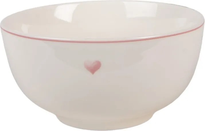 Porcelánová miska so srdiečkom Beautiful Heart - Ø 14*7 cm / 500 ml