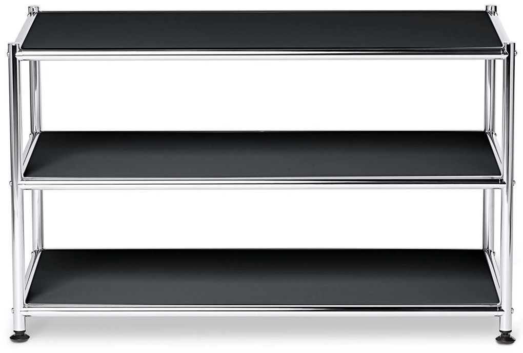 Kovový konferenčný stolík »CN3«, otvorený, čierny