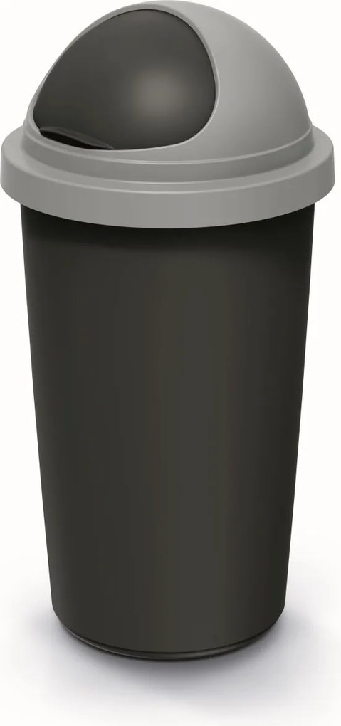 Odpadkový kôš COMPACTO ROLL 30 L čierny/svetlosivý