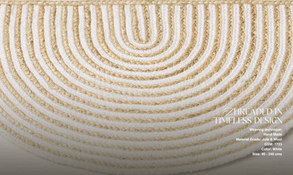 Diamond Carpets India, Ručne viazaná rohožka Elva J-42 Natural, 50x80, béžová, chodba / predsieň