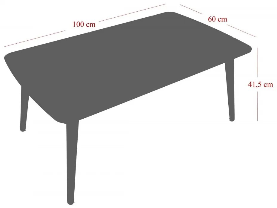Konferenčný stolík Loop 100 cm čierny