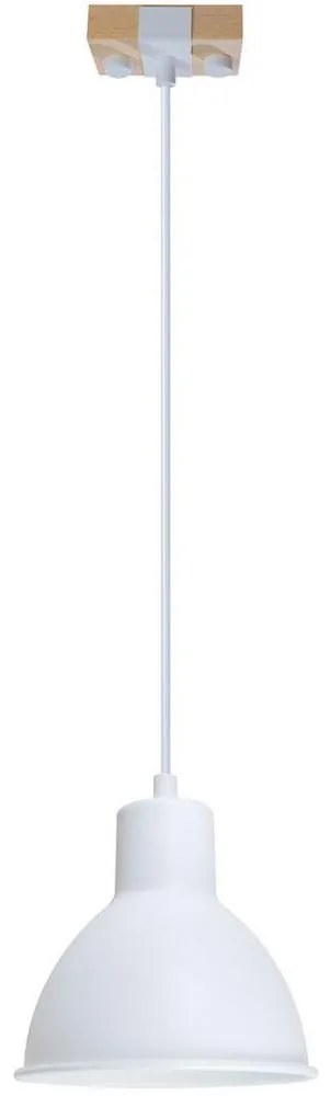 Luster na lanku 1xE27/40W/230V biela