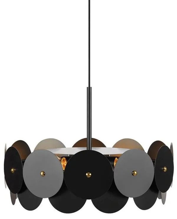 Čierne závesné stropné svietidlo Markslöjd Vegas, ø 53 cm