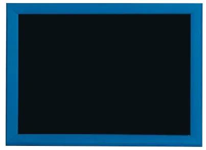 Toptabule.sk KRTCL03 Čierna kriedová tabuľa v modrom drevenom ráme 90x120cm / nemagneticky