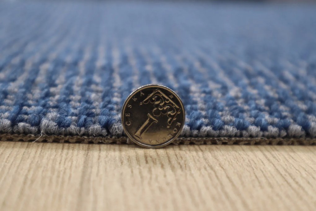 Betap, AKCIA: 165x400 cm Metrážny koberec Lion 81, šíře, modrá, ab (mriežka), chodba / predsieň