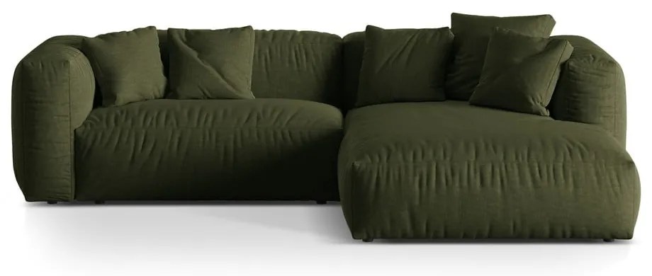 Zelená modulárna rohová pohovka (pravý roh) Martina – Micadoni Home