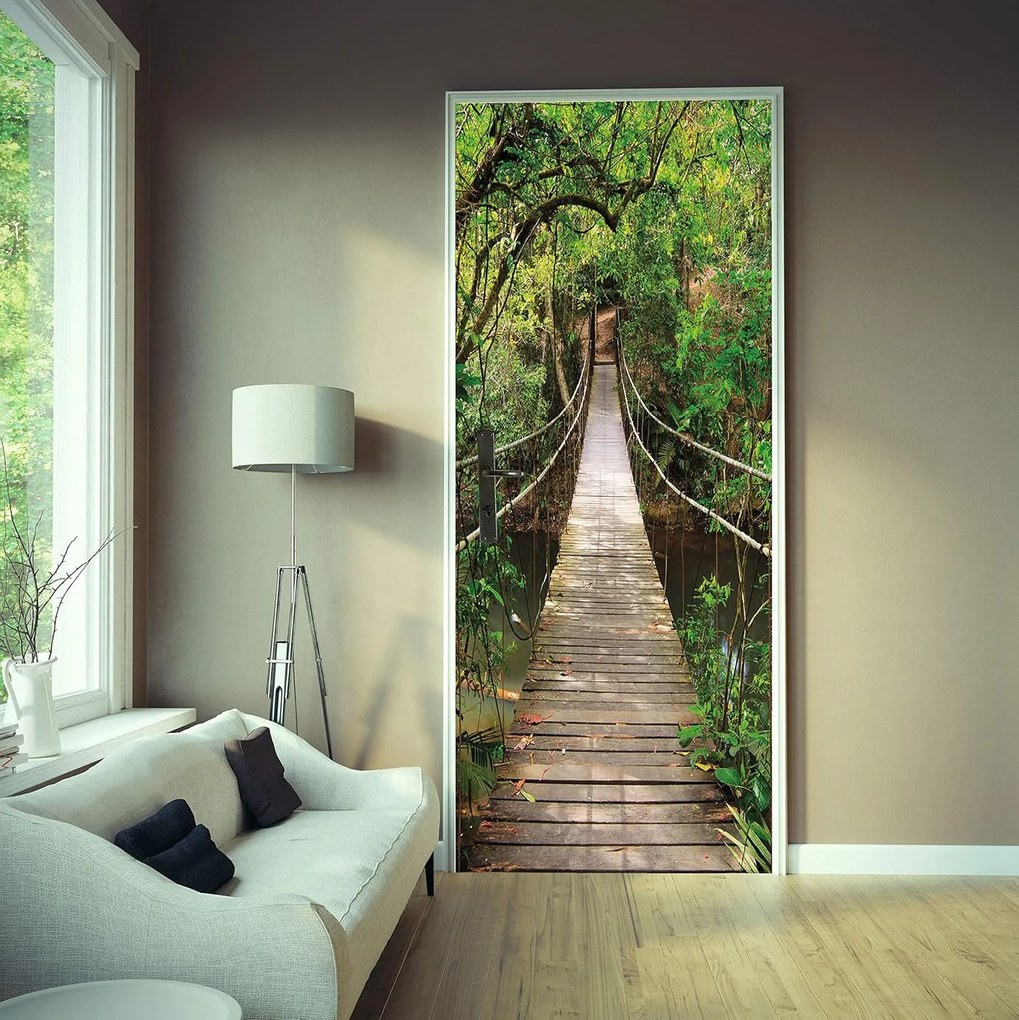 Fototapeta na dvere JUNGLE BRIDGE 86x200 cm
